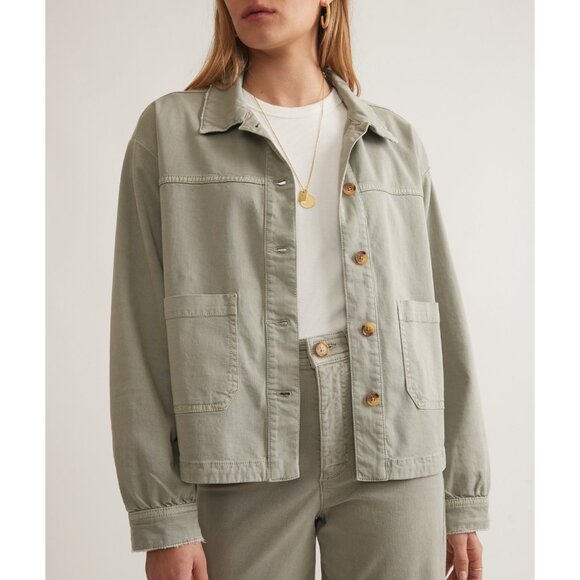 Marine Layer Freya Button Up Utility Jacket Minimalist Work - NWT - XL